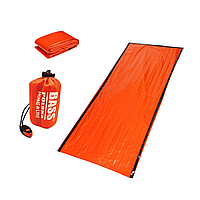 Термо спальний аварійний мішок з свистком для утеплення в екстрених ситуаціях Bass Polska BH 41980