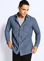 Рубашка джинсовая фактурная мужская Livergy M синий (50027)