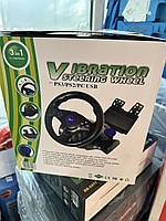 Руль с педалями 3в1 Vibration Steering wheel Игровой Геймпад PS2 / PS3 / PC