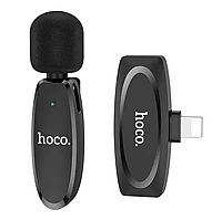 Беспроводной петличный микрофон для телефона Hoco L15 Lightning, нагрудный микрофон петличка для блогера