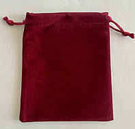 Мешочек для Мини карт Таро, бархатный Бордовый(10х12см, 9х10см )