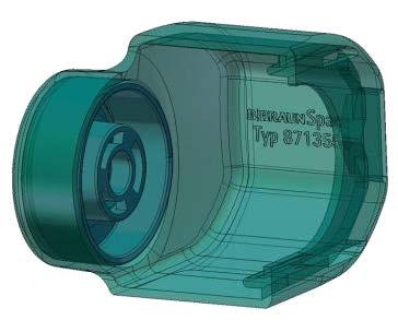 Кришка-утримувач шприца PSP, що замикає шприц у насосі