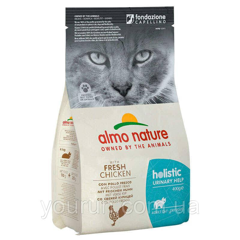 Almo Nature Holistic Cat Urinary Care-Сухий корм для профілактики сечокам'яної хвороби у дорослих кішок 400 гр