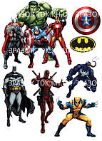 Супергерої 001 друк на вафельному папері