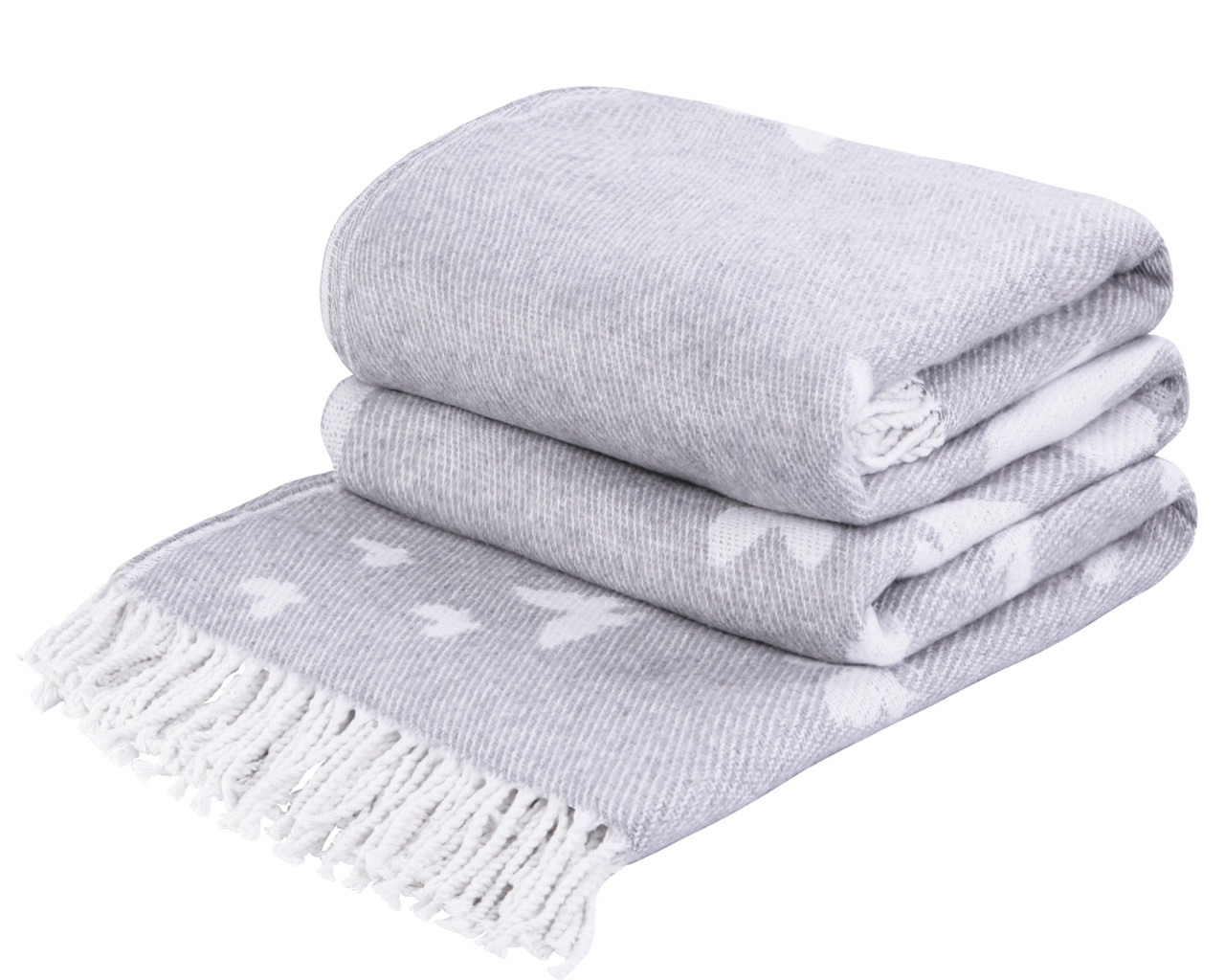 Плед бавовняний Метелик св.сірий Love You 160 x 220 см, фото 1