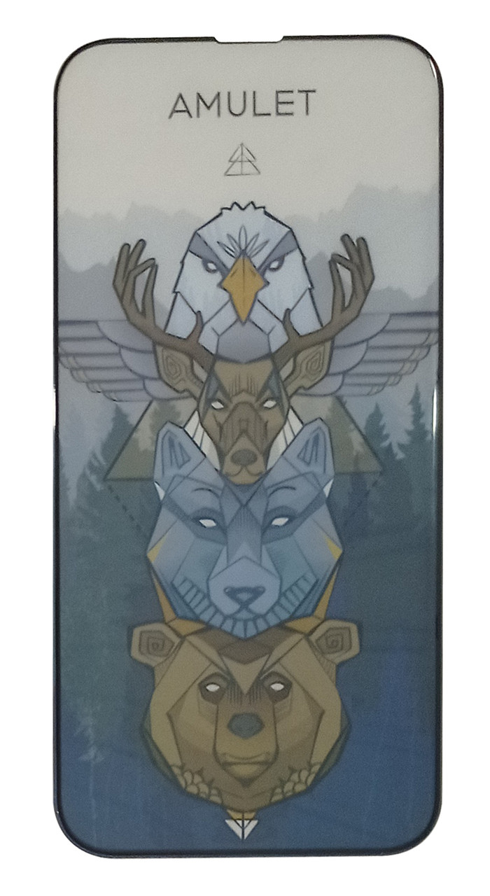 Захисне скло NoName 2.5D AMULET HD Antistatic для iPhone 13 Pro Max / 14 Plus Чорне, фото 1