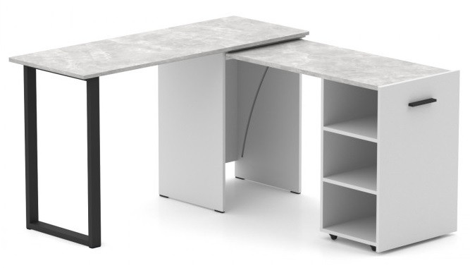 Стіл-трансформер Hobana-Jambo (Білий та Ательє світлий) ТМ Knap Knap