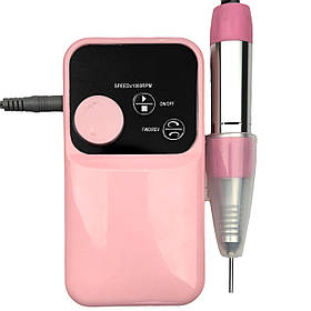 Портативний фрезер на акумуляторі EN-102 бездротовий для манікюру та педикюру - 30 000 об./хв., 20 Вт. Рожевий