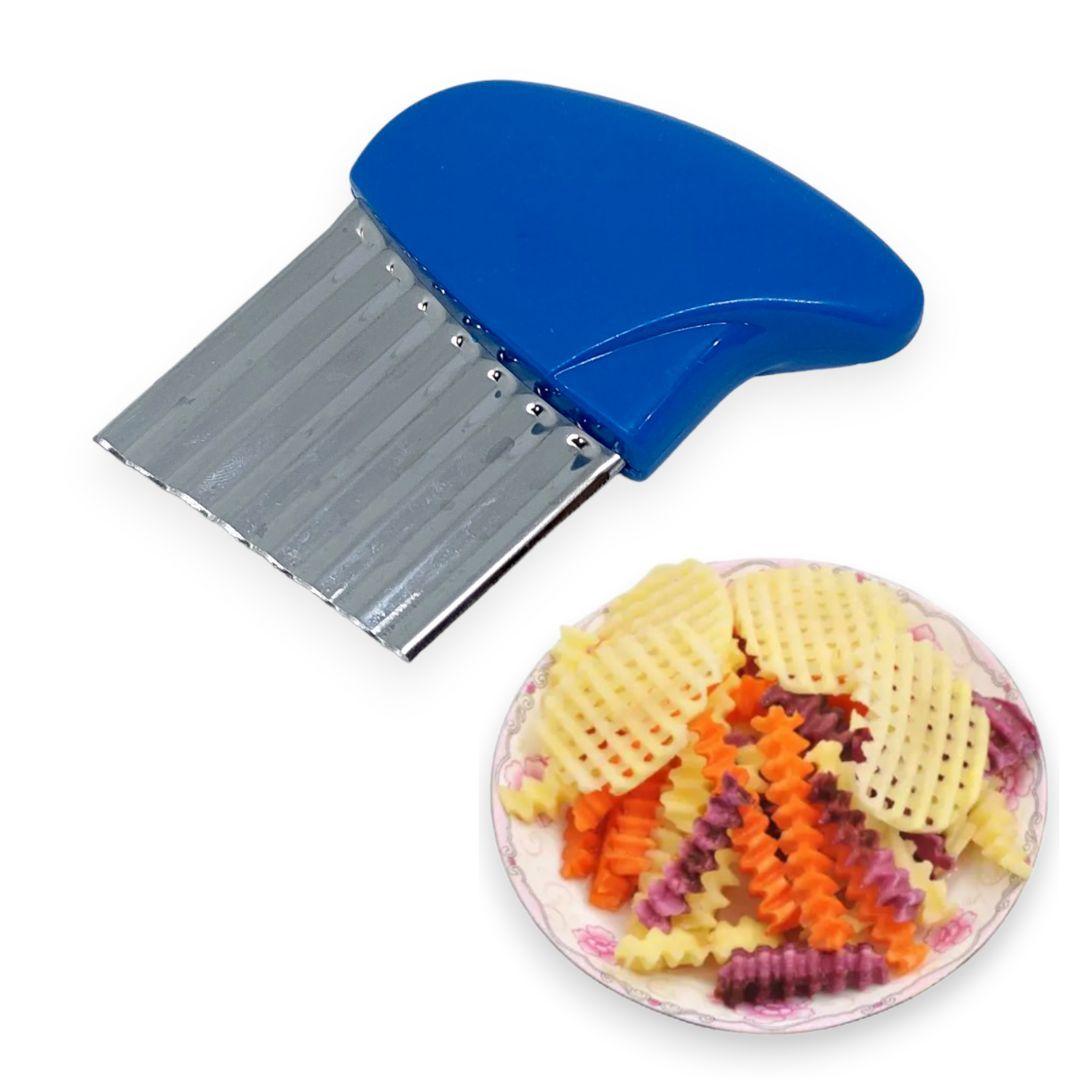 Ніж для фігурної нарізки сиру і овочів MagicKitchen з кольоровою ручкою синій
