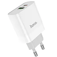 Мережевий Зарядний Пристрій Hoco C80A PD20W + QC 3.0 (Бiлий)