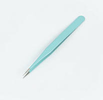 Пінцет прямий із гострим кінчиком для захоплення та укладання страз, дрібного декору Бірюзовий А-2