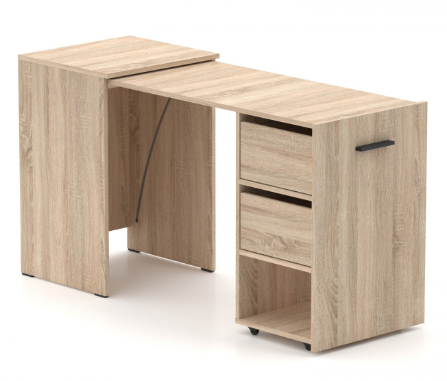 Стіл-тумба трансформер Hobana 2 шухляди (дуб сонома) TM KnapKnap