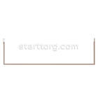 Дуга L9-8315, кв.15х30мм, L 900мм (0.8мм), біла. Торгова дуга - кронштейн для одягу, Вішало для торгових стійок-опор у магазин, фото 6