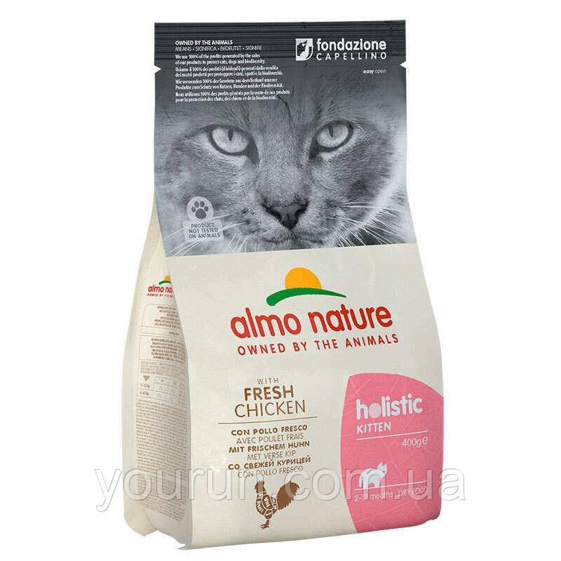 Almo Nature (Альмо Натюр) Holistic Cat — Сухий корм для кошенят зі свіжою куркою 400 гр