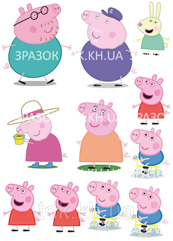 Свинка Пеппа 004 друк на вафельному папері