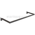 Дуга L9-8315, кв.15х30мм, L 900мм (0.8мм), чорна. Торгова дуга - кронштейн для одягу, Вішало для торгових стійок-опор у магазин, фото 2