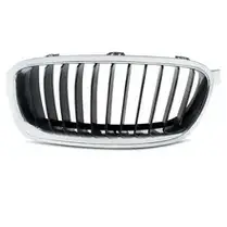 Решітка ноздрі BMW (БМВ) 3 series (F30, F31) 2012-2019 - Чорний глянець + Хром, фото 3