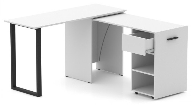 Стіл-трансформер Hobana-Jambo (Білий) 1 шухляда ТМ Knap Knap