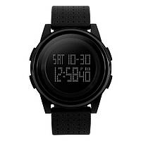 Уцінка!! Skmei 1206 Ultra New чорні з чорним циферблатом чоловічий спортивний годинник
