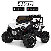 Детский электромобиль Buggy 4WD (белый цвет) + кондиционер, пульт дистанционного управления 2,4G