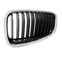 Решітка ноздрі BMW (БМВ) 3 series (F30, F31) 2012-2019 - Чорний глянець + Хром, фото 4
