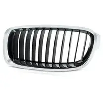 Решітка ноздрі BMW (БМВ) 3 series (F30, F31) 2012-2019 - Чорний глянець + Хром, фото 5