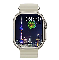 Умные смарт часы HK8 Pro Max Ultra 49mm AMOLED экран с магнитной зарядкой и функцией звонка серые