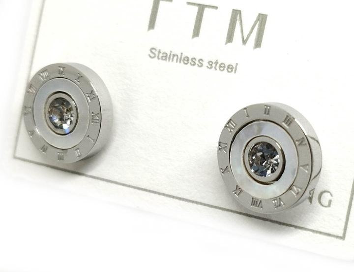 Сережки зі стразами сріблясті XuPing, фото 1