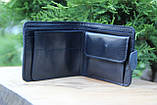 Синій шкіряний гаманець ручної роботи "Етно", фото 5