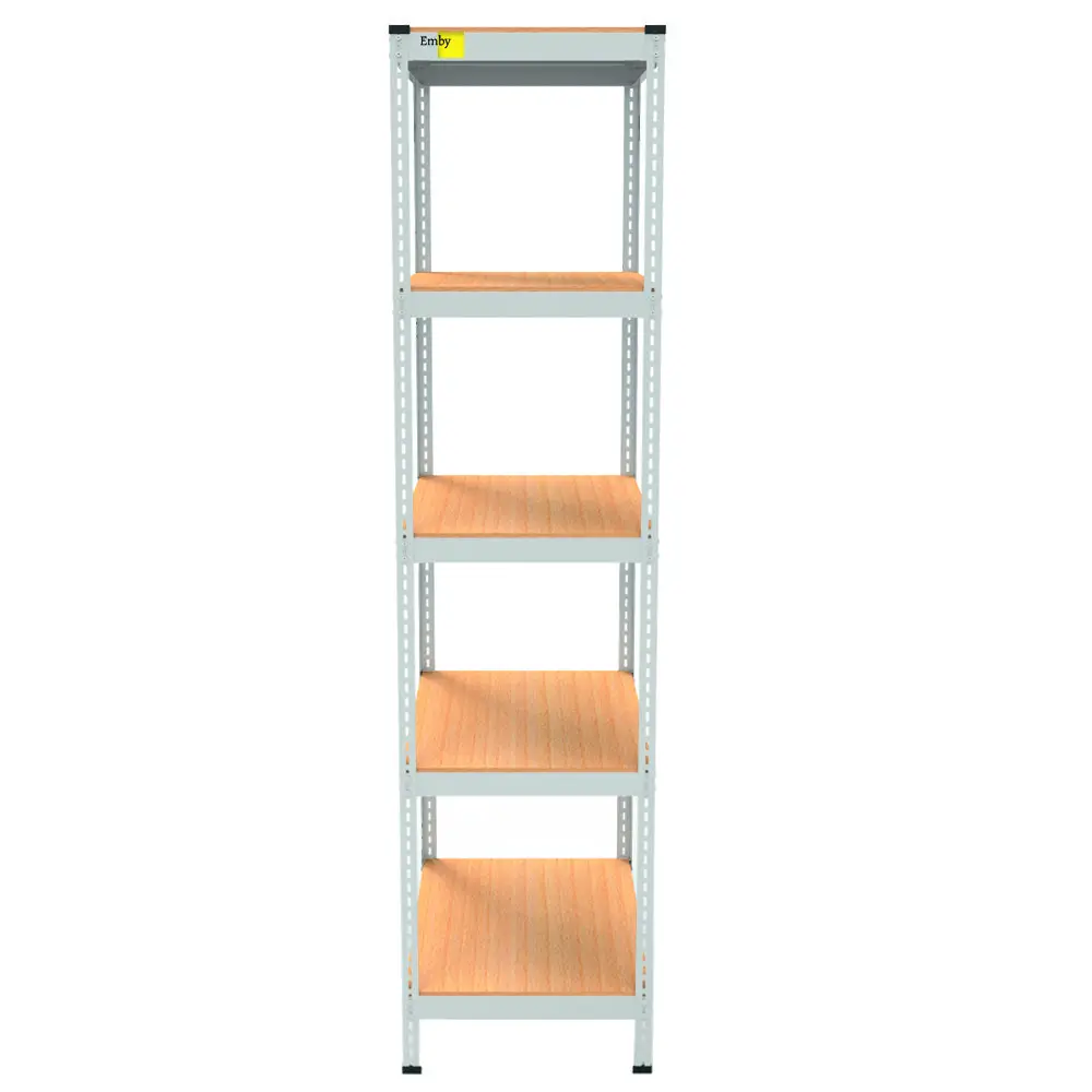Металевий стелаж Light Series на 5 полиць ДСП метал фарбований білий MRL 1800х450x450 мм (Emby-ТМ)