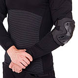 Наколінники та налокітники тактичні з ударостійкого пластику TY-7495-2 чорний, фото 6
