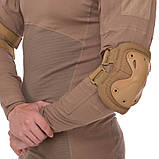 Наколінники та налокітники тактичні з ударостійкого пластику TY-7495-3 хакі, фото 3