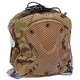 Наколінники та налокітники тактичні з ударостійкого пластику ZK-16-4 камуфляж Multicam, фото 3