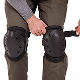 Наколінники та налокітники тактичні з ударостійкого пластику TY-5704-1 чорний, фото 5