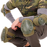 Наколінники та налокітники тактичні з ударостійкого пластику TY-5704-3 олива, фото 2