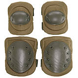 Наколінники та налокітники тактичні з ударостійкого пластику TY-5704-3 олива, фото 9