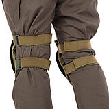 Наколінники та налокітники тактичні з ударостійкого пластику TY-7496-3 олива, фото 4