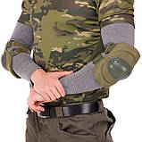 Наколінники та налокітники тактичні з ударостійкого пластику TY-7496-3 олива, фото 5