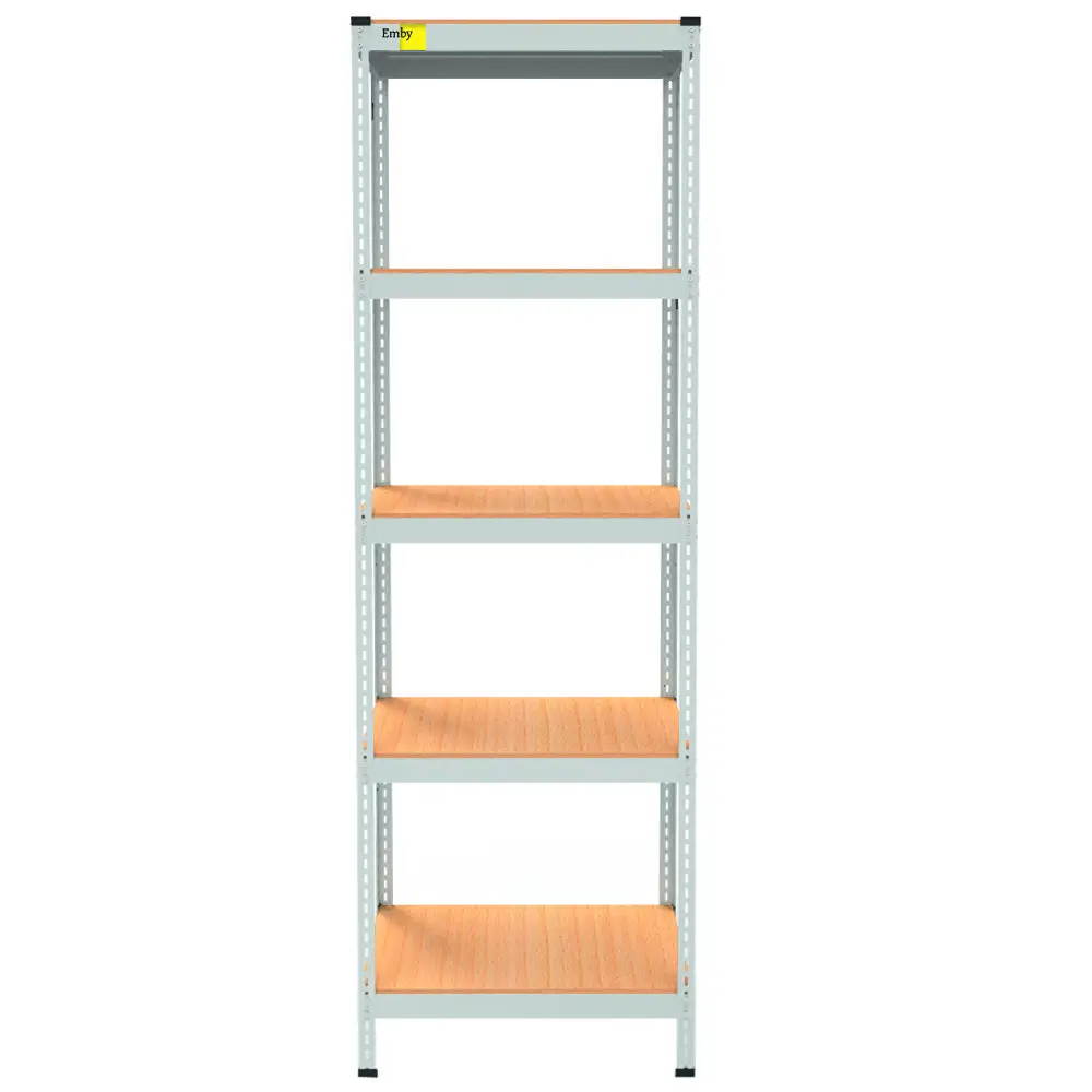 Металевий стелаж Light Series на 5 полиць ДСП метал фарбований білий MRL 1800х600x300 мм (Emby-ТМ)
