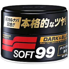 Базовий твердий віск для темних лаків Soft99 Dark & Black Wax 300г