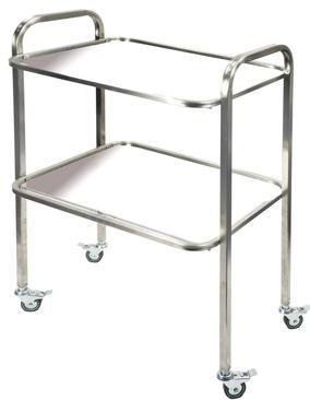 Стіл інструментальний Meditab TT-2МS-NATA SL (2 полички з нержавіючої сталі), фото 1