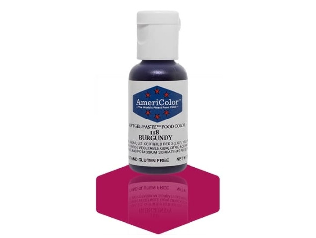 Барвник гелевий Americolor Бордовий (Burgundy), фото 1