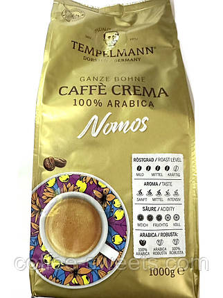 Кава в зернах Tempelmann Nomos Caffe Crema 1 кг, фото 1