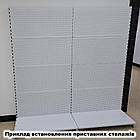 Стенд перфорований 2350х950 мм, приставний стелаж Рістел, торговий стелаж з перфорацією, перфорована вітрина торгова, стійка, фото 10