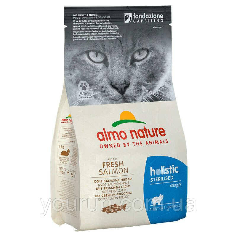 Almo Nature (Альмо Натюр) Holistic Cat — Сухий корм для стерилізованих кішок зі свіжим лососем 400 гр