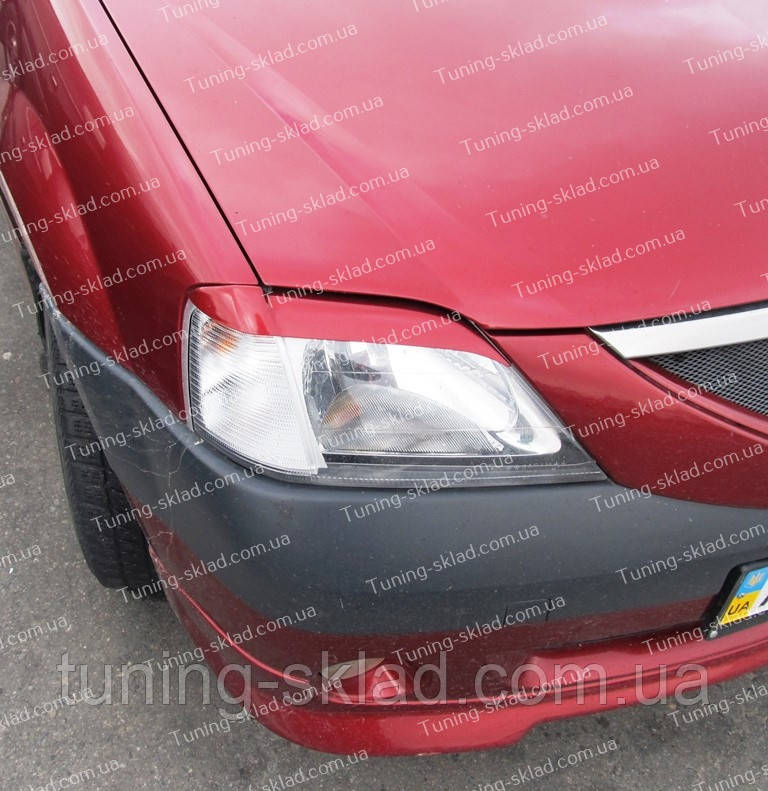 Вії Рено Логан 1 (накладки на передні фари Renault Logan 1), фото 1