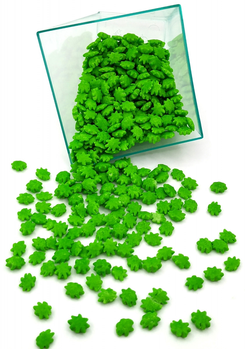 Посипка кондитерська Сніжинки зелені 50 грамів, фото 1