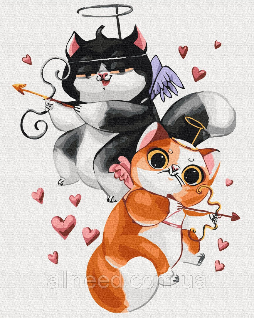 Картина за номерами ЛяМурчики © Kateryna Branchukova