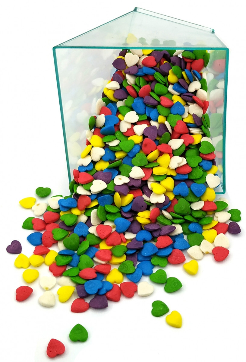 Посипка Серця різнобарвні 50 грамів, фото 1