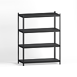 Стелаж для складу, архіву, магазину SECTOR 2000*1148*303 Ral 7024 з полицями металевими 4 шт, фото 6